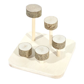Игровая площадка для хомяков "Mushrooms" c корой LionPets (Размер: 11х11 см) 50.PS.019-B