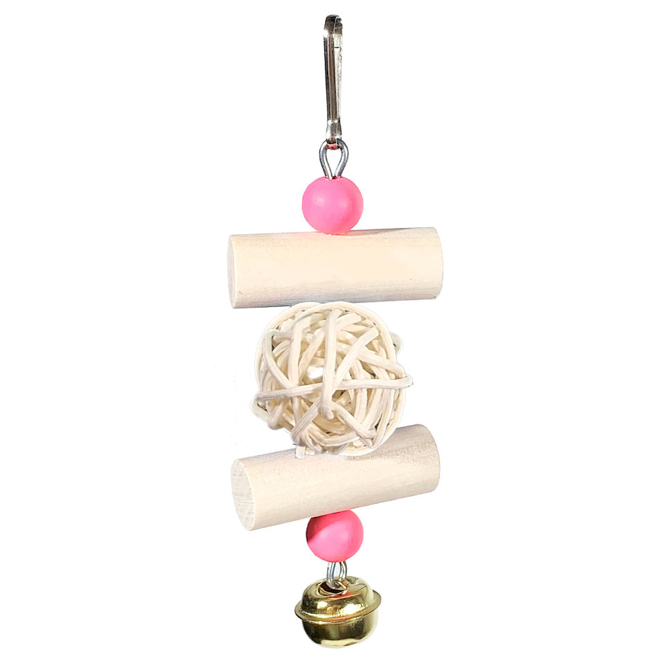 Игрушка для попугаев "Rattan Ball White" LionPets (Размер: 12х2х4 см) 42.PS.151-WT