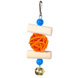 Игрушка для попугаев "Rattan Ball Orange" LionPets (Размер: 12х2х4 см) 42.PS.151-OR