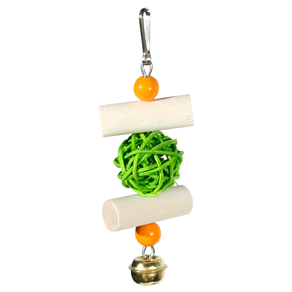 Игрушка для попугаев "Rattan Ball Green" LionPets (Размер: 12х2х4 см) 42.PS.151-GN