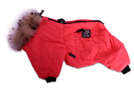 Комбинезон для собак Lion Nice-Style SLPK137 на девочку, цвет: коралловый неон