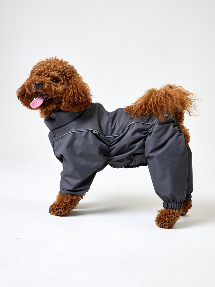 Дождевик для собаки LionPets Woopy KLM-8424 мальчик Цвет: Серый (утеплённый)