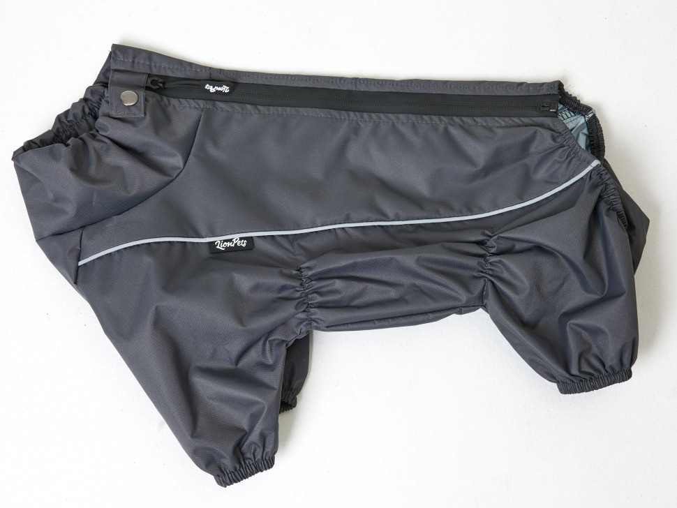 Дождевик для собаки LionPets Woopy KLM-8424 мальчик Цвет: Серый (утеплённый)