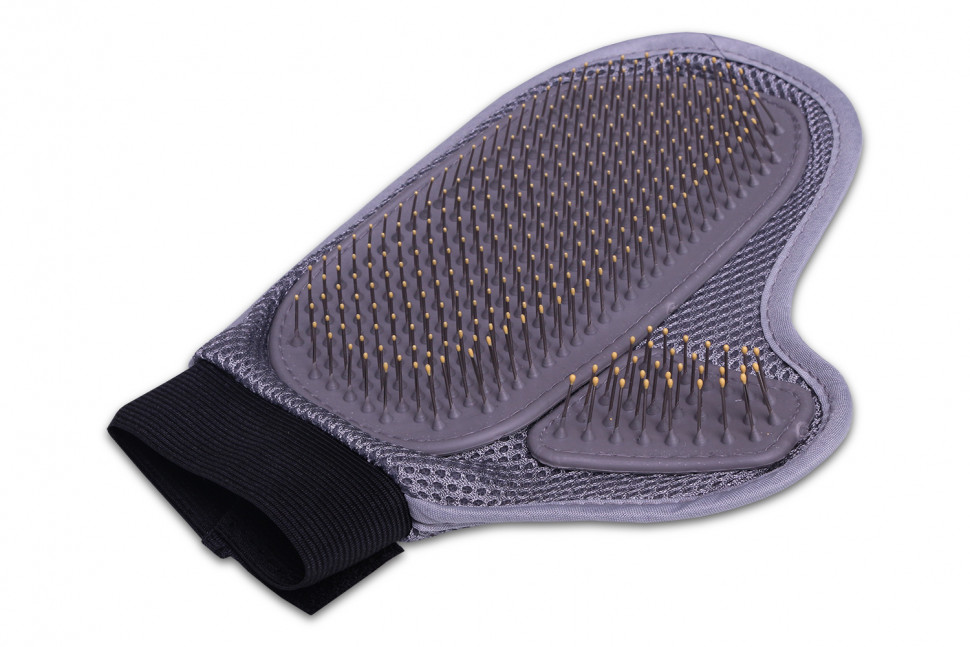 Рукавица массажная LionPets для вычёсывания шерсти 24x17 см