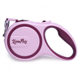 Поводок-рулетка LionPets (Розово-бордовый) PR8805-9