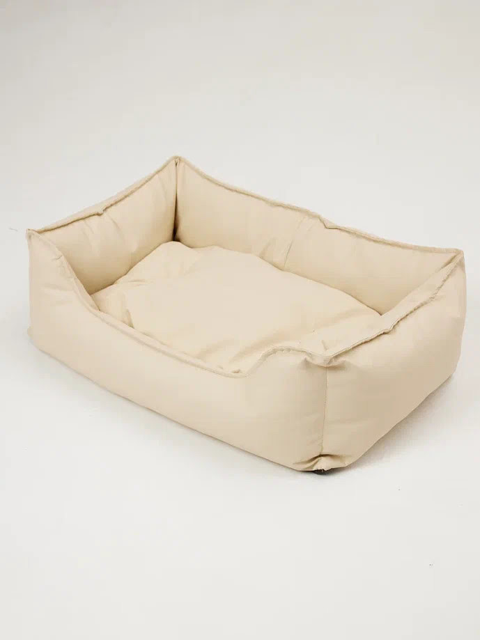 Лежанка LionPets для животных БРАУНИ PR2604 Эко-кожа Цвет: Молочный