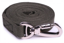 Поводок LionPets брезентовый (Карабин с фиксатором) Хаки, ширина 25 мм