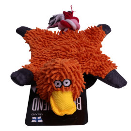 Игрушка для собак LionPets "швабра" Утка UT1028 (Оранжевая) 32х19 см