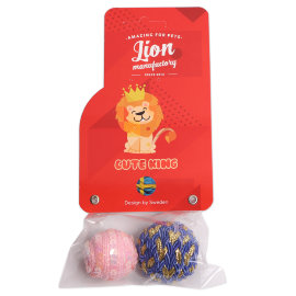 Игрушка для кошки Lion Веселые мячики LMG-K0016-B 4 см 2 штуки в упаковке