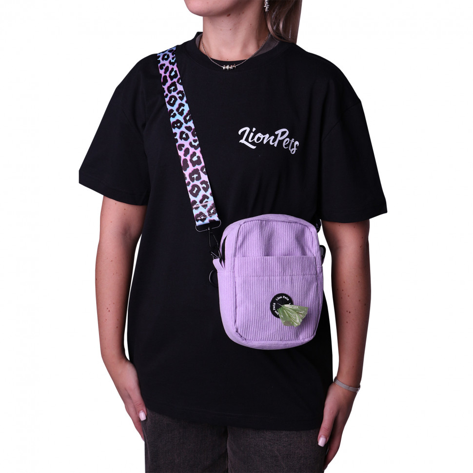 Сумка вельветовая LionPets LPS-1810-1 Цвет: Сиреневый