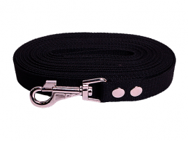Поводок LionPets для собак брезентовый Черный, ширина 25 мм